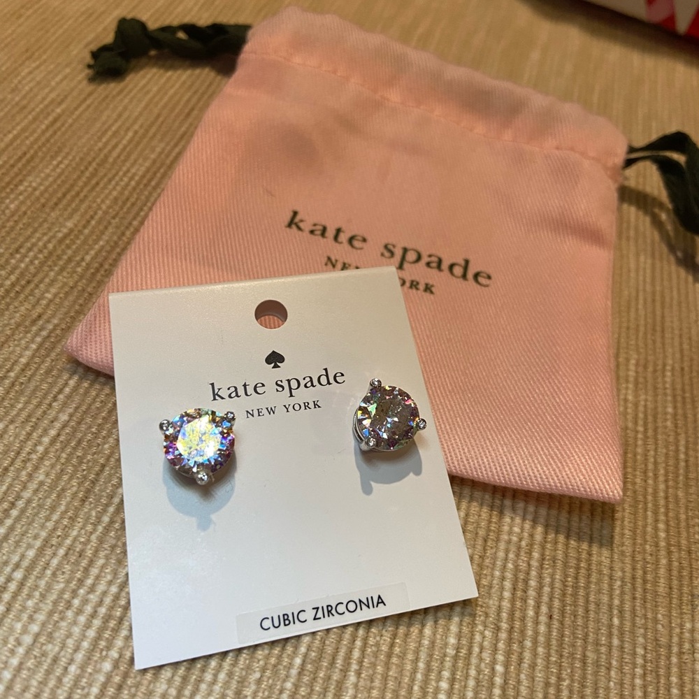 New With Tag Kate Spade Cubic Zirconia Stud Earrings